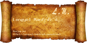 Lengyel Manfréd névjegykártya